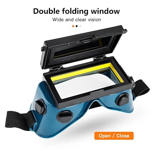 Image of AASONS Auto Darkening Welding Goggle Automatic Solar Cell Powered Safety Eye Protect Lens Welder Mask Industrial Purpose For ARC MMA MIG TIG Welding | UV Protection | Variable Light Protective Glasses