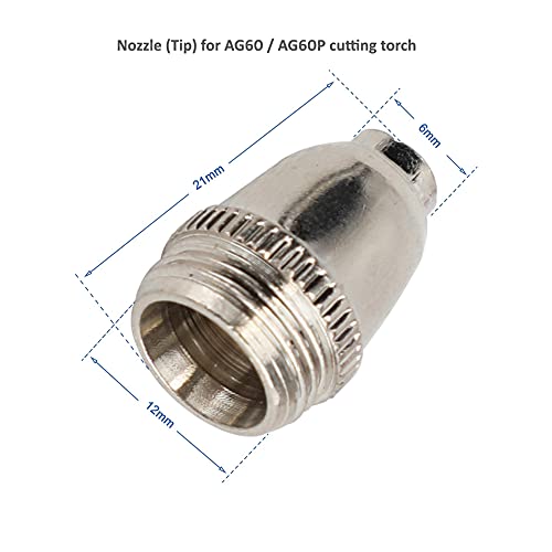 Warfox Plasma Cutting Torch Consumable Kits AG60P Electrode Tip Shield Cup Brackets for Plasma Cutter Gun (AG60P Consumables) - Thumbnail 5