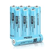 8 Pcs ICR 10440 Batteries 3.7V Rechargeable Batteries Lithium Ion 10440 Rechargeable Battery 350mAh 10440 Li-ion Battery for Flashlights Wireless Mouse Emergency Lights