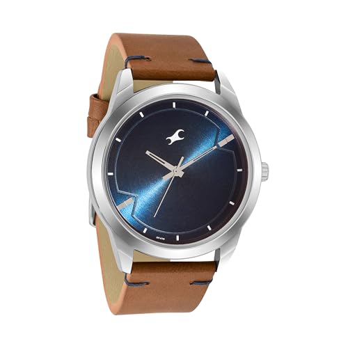 Fastrack Stunners Quartz Analog Blue dial Leather Strap Watch for Men-3308SL01 (B0CLRGZ32D) Amazon Price History, Amazon Price Tracker