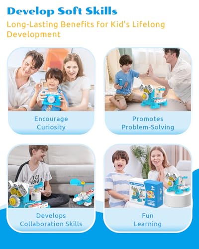 WhalesBot A1 Coding Toy for Kids, Building Block Robot, Fun STEM Toy with Magnetic Controller and Sensor Blocks, Screen-Free Coding with 3 Guide Books for Kids 3-6 - Image 6