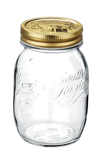 Bormioli Rocco Quattro Stagioni 79209 - Barattoli per marmellata con coperchio, 12 pezzi, capacità 500 ml, coperchio da 70 mm