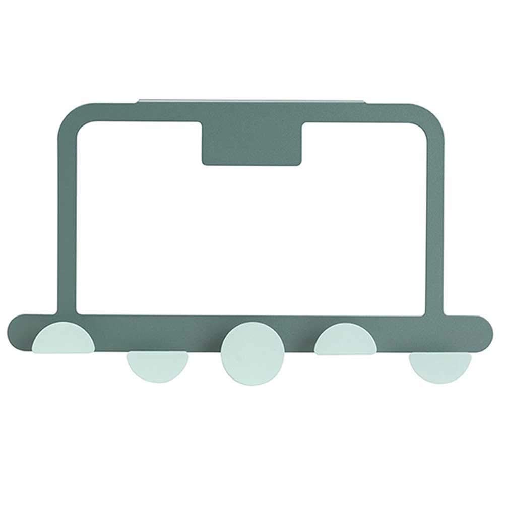 ISCBAFYX Perchero sobre La Puerta 5 Ganchos Hogar Baño Decoración Perchero Ropa Abrigo Sombrero Perchero Toalla Buena Carga-Material De Hierro Forjado/Verde/39 * 23 * 3,5 Cm