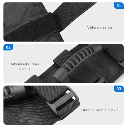 KOLOME Haltegriffe Kompatibel für Wrangler JK YJ TJ CJ JK JL JLU Auto Griffe Rollbügel Haltegriffe (Schwarz)
