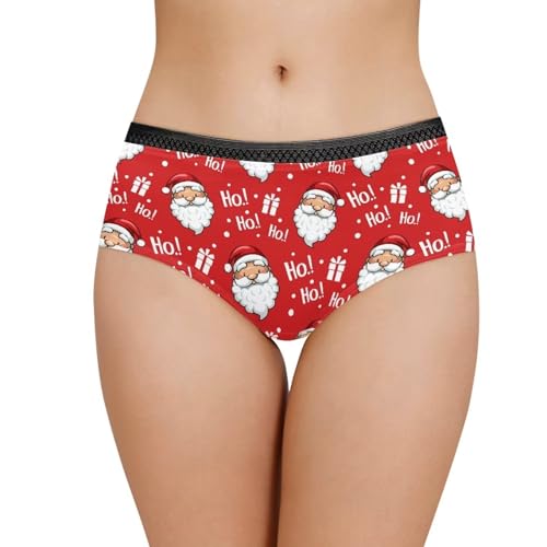 Belidome - Mutande da donna, biancheria intima morbida e traspirante, leggera con vita nera, 4XL