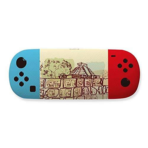 Étui pour lunettes de jeu Chichen Itza Mexico idée cadeau original pour gamer