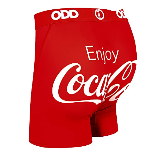 Odd Sox, Coca-Cola Soda, Fun Men's Boxer Brief Underwear, Large #TOP3
