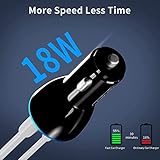 Car Charger & 2 Meters Cable For Google Pixel 8 9 Pro/Pixel 6A 7 Pro/Moto E20 E40 Edge 50 G35 G55 G34 G54 G04 Dual Port Type C+USB PD Fast Car Charger Power Adapter Plug Cigarette Lighter 18W - Image 2