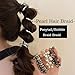 6pcs Pearl Telephone Wire Hair Ties Phone Cord Straight Spiral Braided Headband Ponytail Braided Hair Ring for Women(White, Curry, Silver)