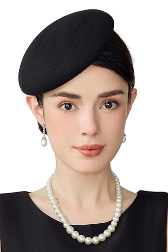 Chapeaux bibi haut de gamme en feutre style Derby pour femme distinguée aux mariages