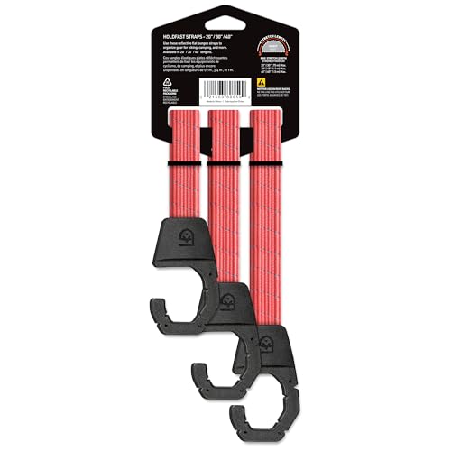 Image of Gear AID Holdfast Bungee Strap, Organize Your Garage and Gear for Biking, Camping, Hunting, Exercise, Paddling and More, Orange Reflective