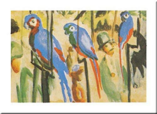 Parrots by August Macke 9.5 X 12 Art Print Poster