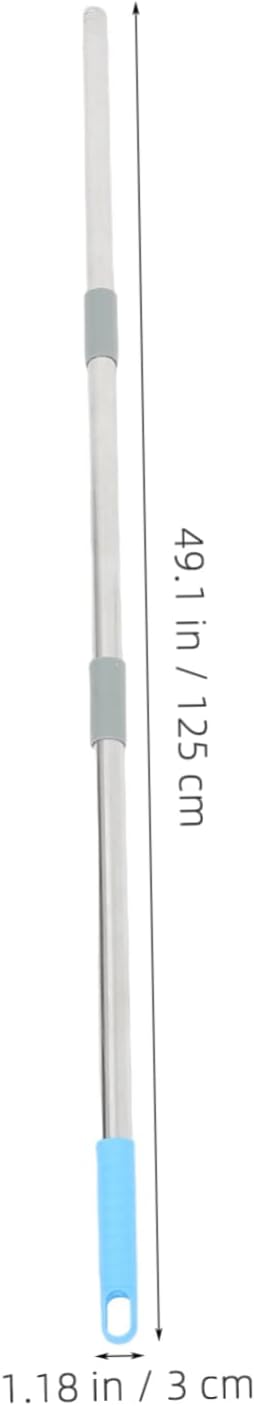 FOMIYES 1.2M Stainless Steel Mop Handle Replacement Section Mop Pole for Home Commercial Floor Cleaning Long Versatile Broom Handle for Various Cleaning Tools