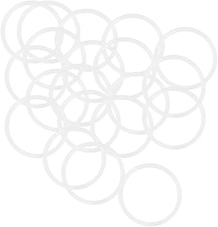 uxcell Silicone O-Rings, 23mm OD 20mm ID 1.5mm Width VMQ Seal Gasket for Compressor Valves Pipe Repair, White, Pack of 20
