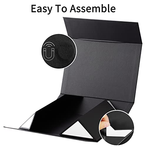 7.8"X7"X3.1 Black Gift Box With Magnetic Lid For Mother's Day, Birthday Presents #TOP3