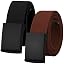 2pk Black Buckle - Black & Light Brown