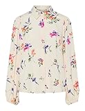 YAS Yasasina Shirt ASINA LS Camiseta S. Noos, Blancocap Gris, 46 Mujeres
