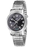 Master Time Funk Quarz Damen Uhr Analog-Digital mit Edelstahl Armband MTLA-10309-22M