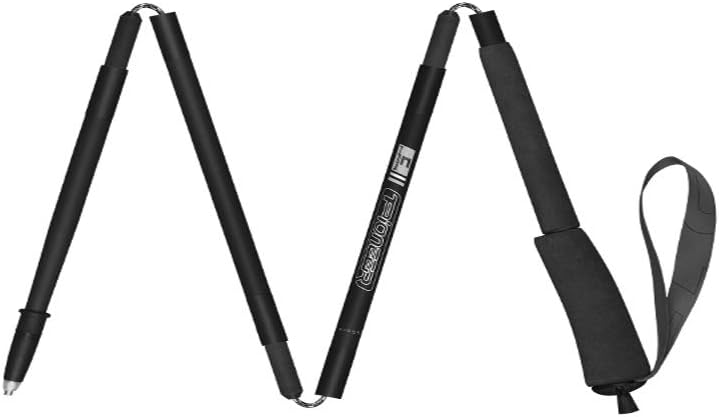 2 Pack Lightweight Trekking Poles- Collapsible Carbon Fiber Hiking Poles/Folding Strong Walking Sticks - Professional Durable Walking Poles for Men, Women/Black (C)