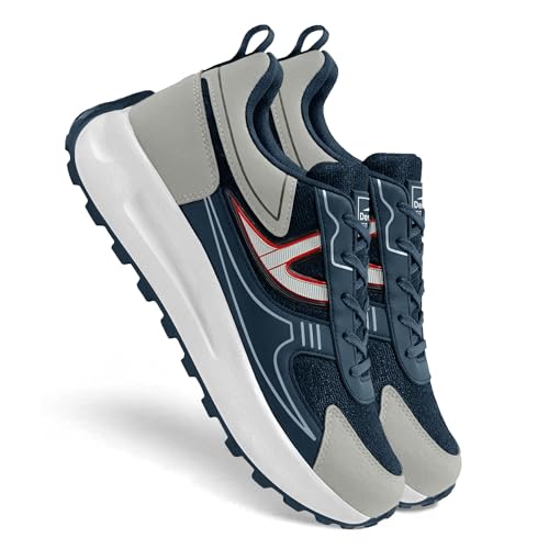 Image of BRUTON Nexor-606 Men's Running Shoes | Lightweight Sports Shoes for Men | Comfortable Walking Jogging Gym Shoes | Breathable Lace-Up Training Footwear