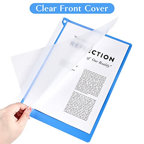 Jutieuo 5Pcs Clear Report Covers With Swing Clip, Professional Clear Front Presentation Folders Resume Folder, 30 Sheets Capacity A4 Size File Document Organizer, No Punch Needed #TOP2