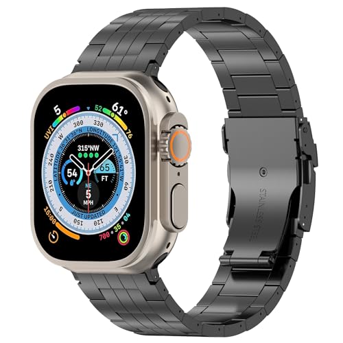 Bracelet Apple Watch titane pour le sport et le bureau en 45mm