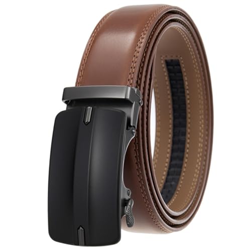 Ceinture pour homme à boucle automatique en cuir de luxe pour éviter les trous déformés