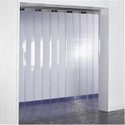 LGEOELIAS Transparent PVC Plastic Door Strip Curtain, Energy Saving Strip Curtain Ideal for Sub Zero Coldstore/Freezer Coldstore Freezer Industrial Curtain