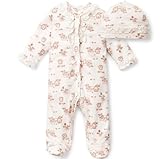 Little Me Baby-Girls Newborn Sweet Owls Footie and Hat, White Print, Newborn