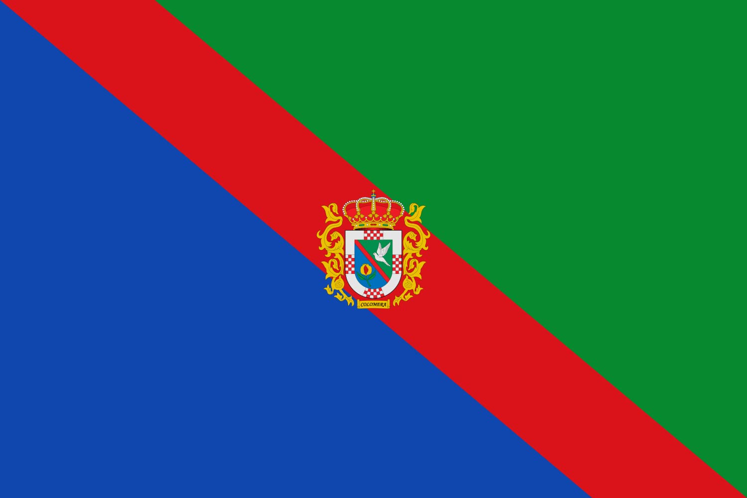Drapeau Colomera de Grenade en grand format pour intérieur et extérieur