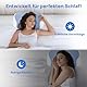 MULISOFT Memory Foam Kissen, bequemes Kissen, stützendes Nackenkissen, ergonomisches Seitenschläferkissen (blau)