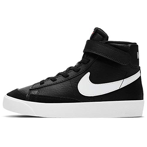 Nike Blazer Mid '77 Little Kids' Shoes (DA4087-002, Black/White/Team Orange/Sail) Size 12.5
