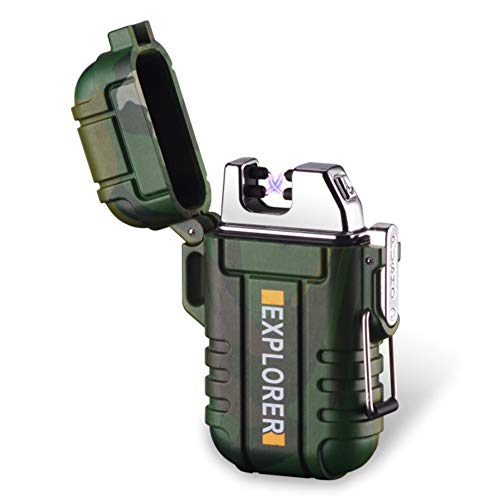 Briquet coupe-vent électrique à double arc plasma et recharge USB rapide