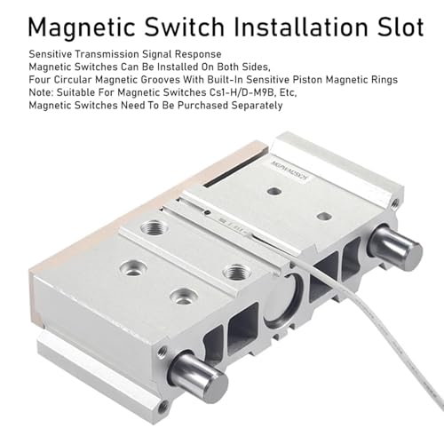Vérin pneumatique large MGPWM solution anti vibration avec course de 50mm