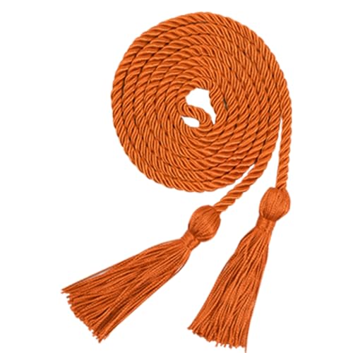 Image of Graduation Honor Cord 68 inch Grad Braided Honor Cords with Tassel Honor Rope Grad Cords for Graduation Students Bachelor Master Doctoral Gown Grad Decor (Orange)