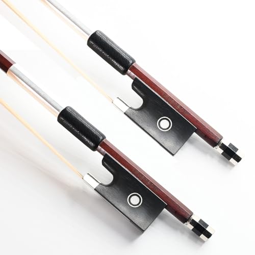 Image of Professional 4 /4 Full Size Violin Bow High Quality Brazilwood Stick Ebony Frog Natural Horsehair Clear Tone For Adults and Student VINGOBOW Hand Made