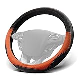 WinPower Car Steering Wheel Cover Microfiber Leather Universal 15 inch for Car Truck SUV,Orange