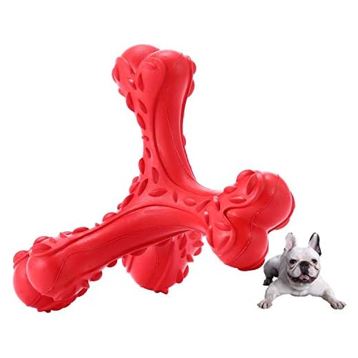 CVALIN Dog Chew Toys for Aggressive Chewers Large Breed,Indestructible Bones Toy，Durable Cleaning Toothbrush Natural Rubber Dog Toys