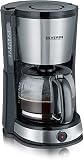 SEVERIN Kaffeemaschine, Select, Für gemahlenen Filterkaffee, 10 Tassen, Inkl. Glaskanne, KA 4496, Edelstahl/Schwarz
