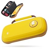 【2025年新版モデル 最高の贈り物】ケース対応機種 Switch 2, スイッチ2ケース 収納バッグ, 画面保護のためのアップグドット付きハニカムパネル強化 防塵 防水 耐衝撃 大容量 ゲームカード10枚コントローラー/ドック/ケーブル イヤホンなど小物収納最高のホリデーギフト (イエロー)