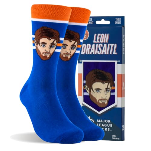 Major League Socks – Leon Draisaitl Home Edition Hockey Socks (Size 7-13)