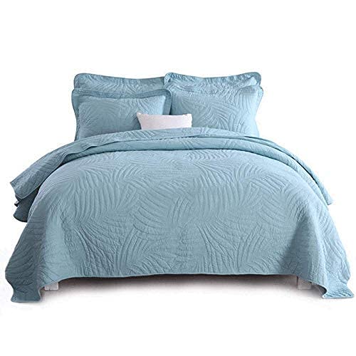 Couvre-lit matelassé en coton brut blanc 250x270 cm de qualité supérieure pour lit double