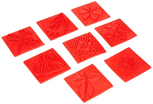 Life of the Party SP61501 8-Pack Soap Embossing Stamp, Square
