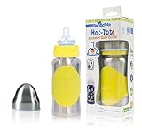 Pacific Baby Hot-Tot Insulated Stainless Steel Infant Baby Eco Feeding Bottle Anti-Colic Nipple 7 Ou