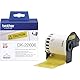 Brother DK-22606 Endlosetiketten Film (62 mm breit, 15,24 m lang, für QL-Etikettendrucker) schwarz auf gelb