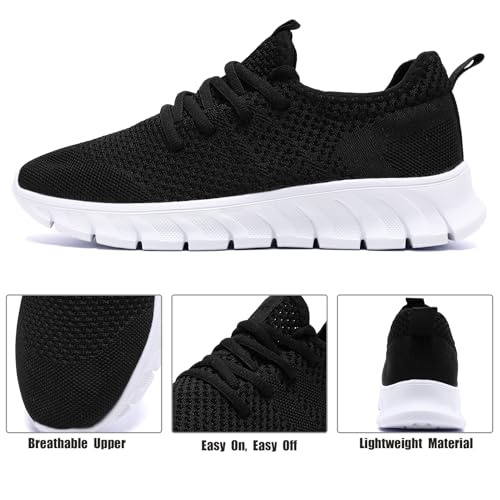 Image of Mens Running Shoes Slip On Tennis Walking Sneakers Workout Athletic Lightweight Casual Sport Shoes