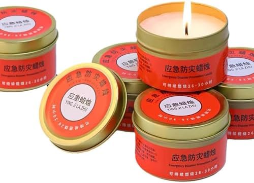 Lot de 4 bougies de survie - 30 heures - Longue combustion - Pour les