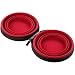 HUNTER Silikonnapf mit Taschenliste, 750 ml, Rot, 2 Stück
