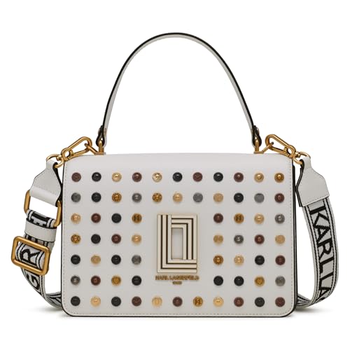 Image of KARL LAGERFELD Women's Simone Studded Satchel Crossbody