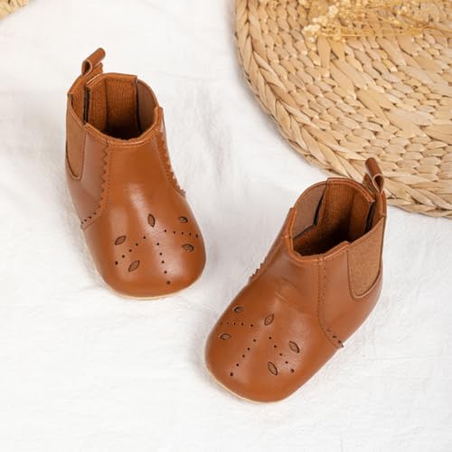 Image of Meckior Baby Girls Cowboy Tassel Boots Side Zipper Moccasins Soft Bottom Non-Slip Toddler Shoe